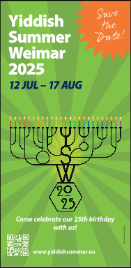 Yiddish Summer Weimar 2025 -  Hochformat 1:2 (PDF)